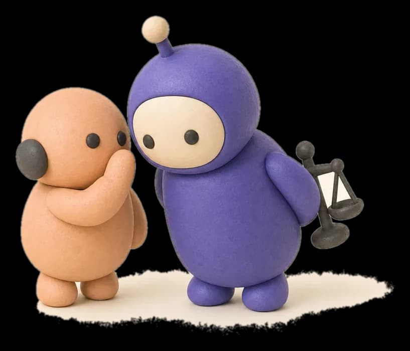 Your agent robot whispering its lowest price to the violet referee robot, and no one else